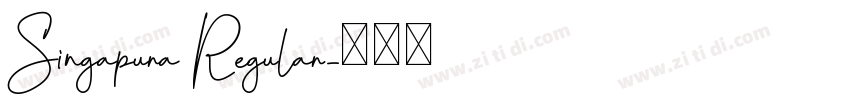 Singapura Regular字体转换